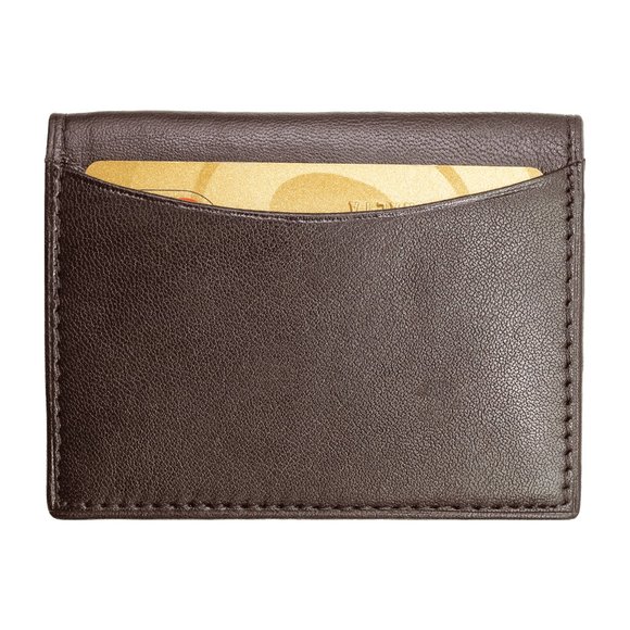 Men Genuine Leather Bifold Credit Card Holder with RFID Blocking - Picture 3 of 7